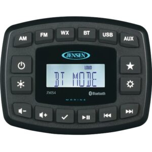 Jensen JMS4RTL AM/FM Radio Receiver USB Port Bluetooth Waterproof Marine Stereo
