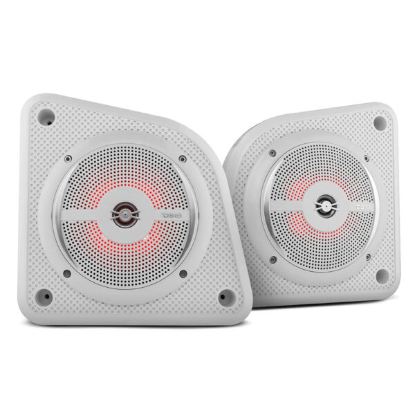 DS18 EN6SLIMWH White Box Surface Mount 100 Watt Waterproof Marine Speakers