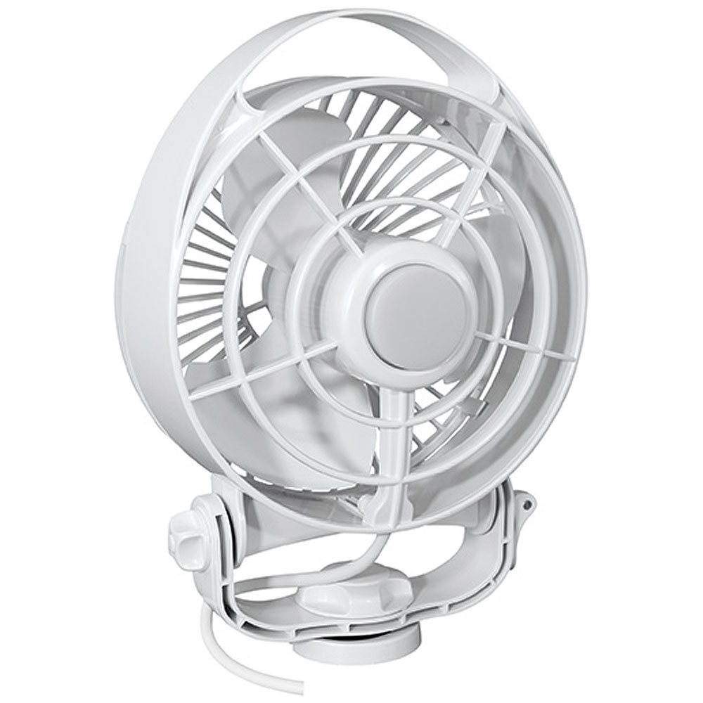 SEEKR by Caframo Maestro 12V 3-Speed 6" Marine Fan With LED Light - White