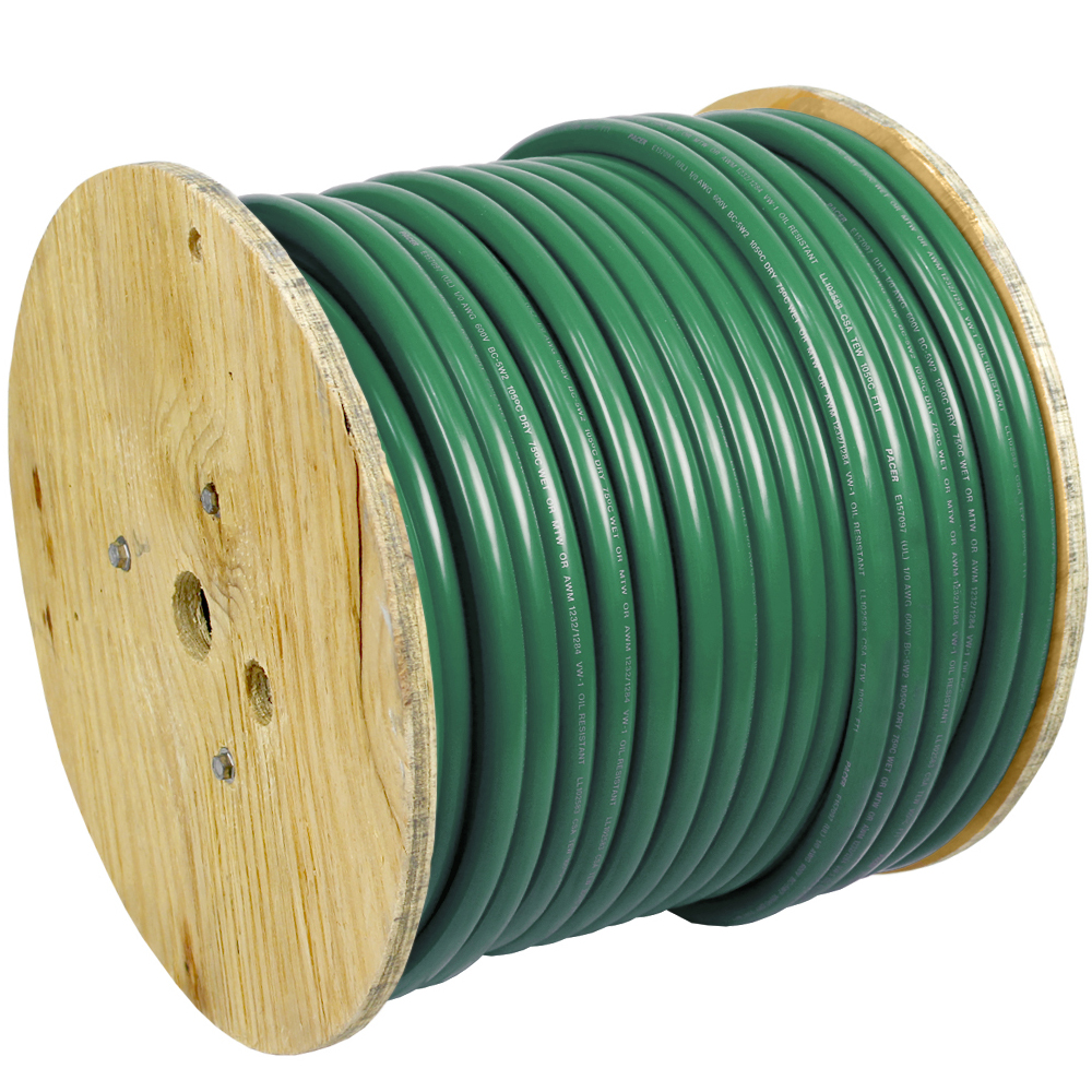 Pacer Green 4 AWG Battery Cable - 250'