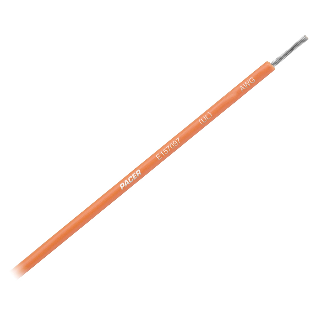 Pacer Orange 16 AWG Primary Wire - 25'