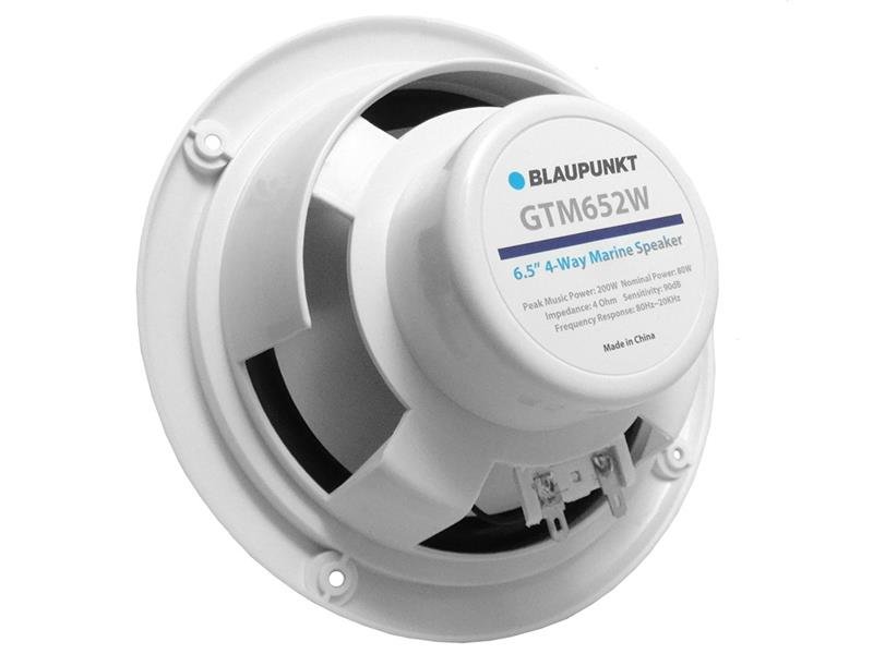 Blaupunkt GTM652W White 6.5" 200 Watt 4 Way Coaxial Waterproof Marine Speakers - Image 2