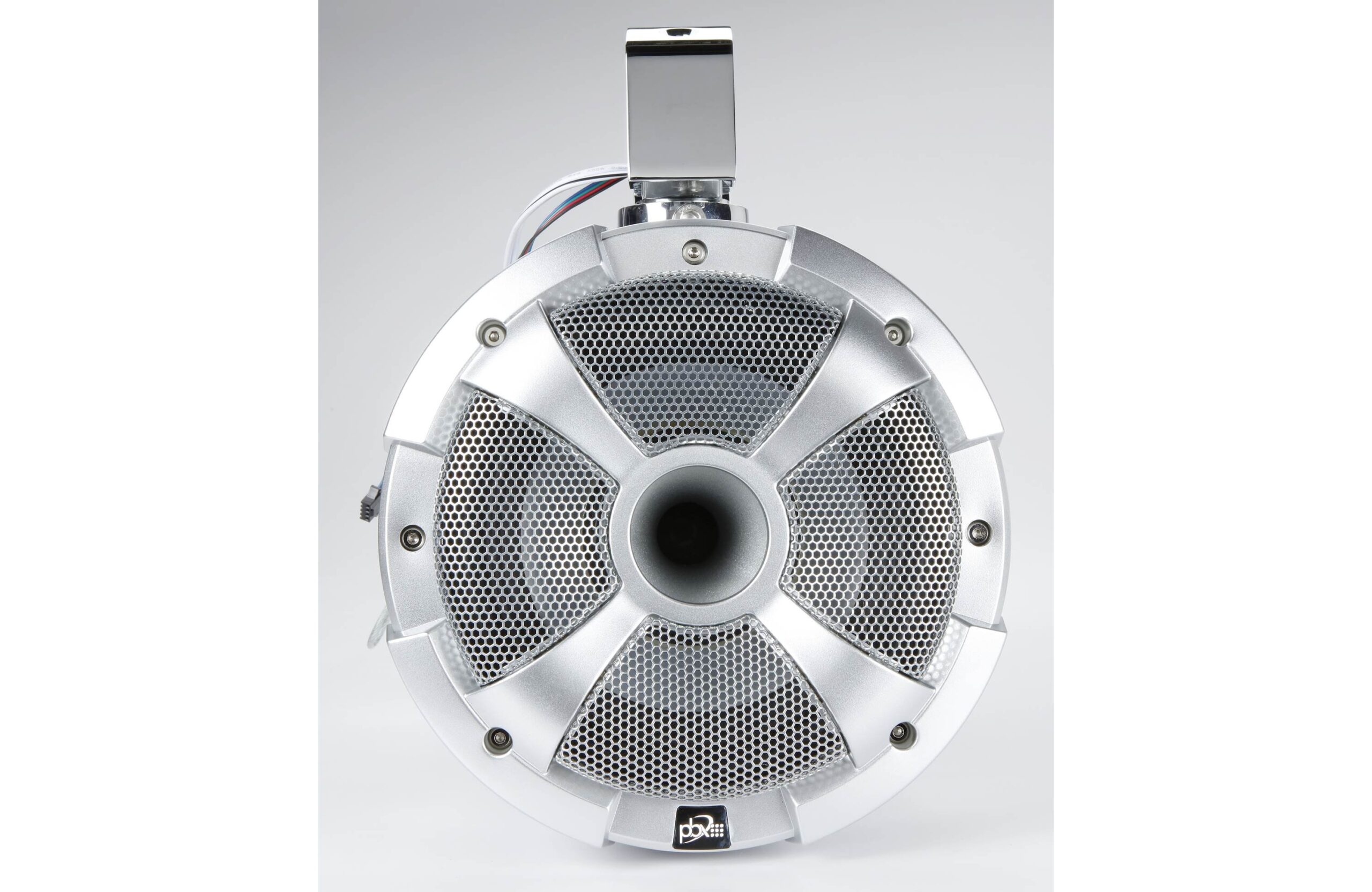 PowerBass XL-POD8LR Silver 8" 250 Watt Waterproof Marine Wakeboard Tower Speakers With RGB LED Accent Lights - Image 2