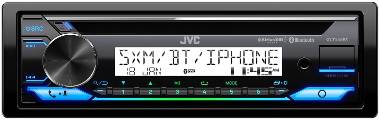 JVC KDT91MBS AM/FM Radio Receiver CD Player USB Port Bluetooth SiriusXM Ready Alexa iPhone Control Pandora Spotify Marine Stereo - Image 2