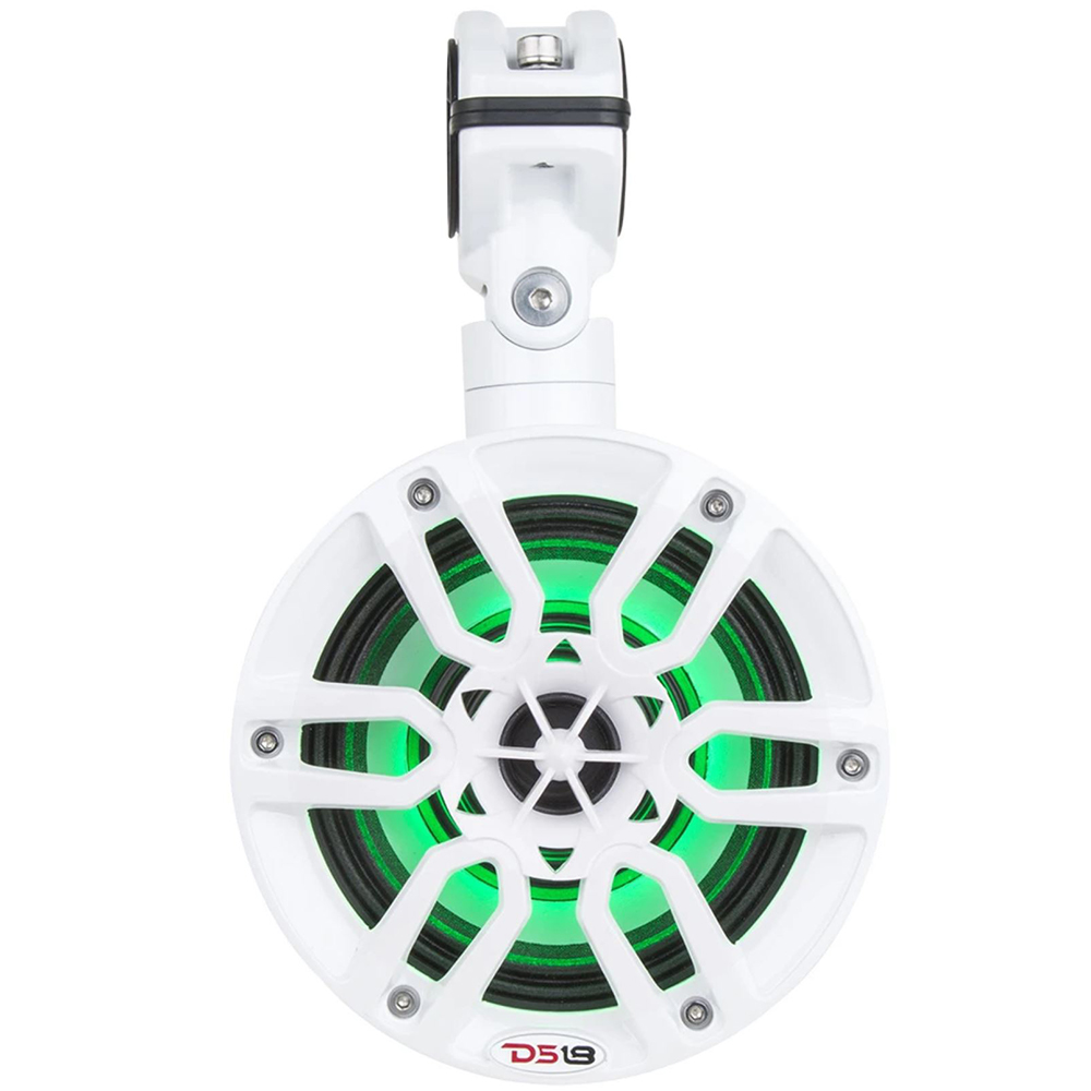DS18 NXL-8TPWNEO White 8" 550 Watt Waterproof Wakeboard Tower Marine Speakers With RGB LED Accent Lighting - Image 2