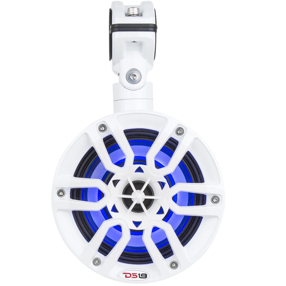 DS18 NXL-8TPWNEO White 8" 550 Watt Waterproof Wakeboard Tower Marine Speakers With RGB LED Accent Lighting - Image 3