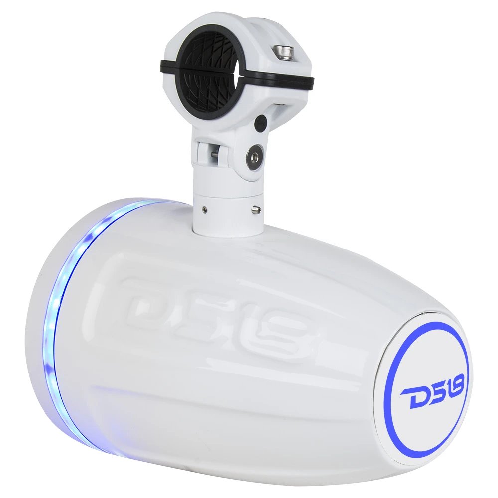 DS18 NXL-8TPWNEO White 8" 550 Watt Waterproof Wakeboard Tower Marine Speakers With RGB LED Accent Lighting - Image 4