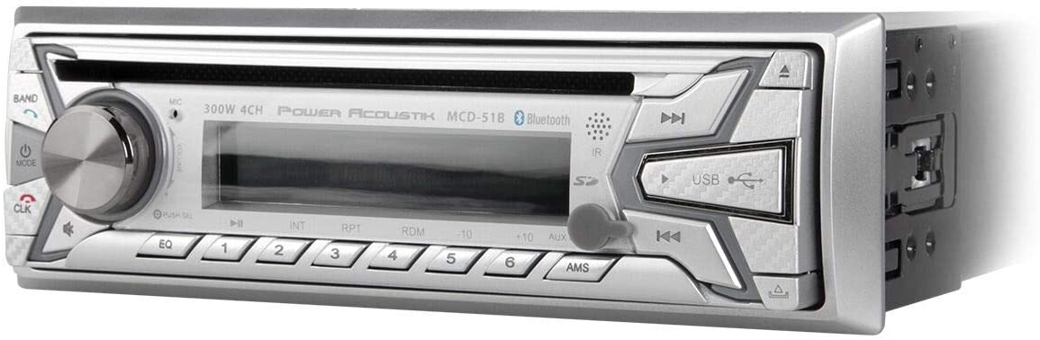 Power Acoustik PKGMCD51B AM/FM Radio Receiver CD Player USB Port, Bluetooth Compatible Marine Stereo With 4 Waterproof Speakers - Image 3