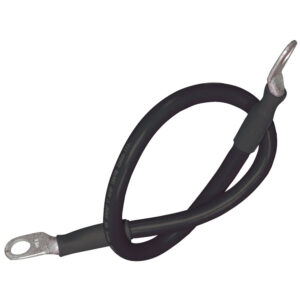 Ancor Battery Cable Assembly, 2 AWG (34mm²) Wire, 5/16″ (7.93mm) Stud, Black – 18″ (45.7cm)
