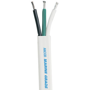 Ancor White Triplex Cable – 6/3 AWG – Flat – 100′