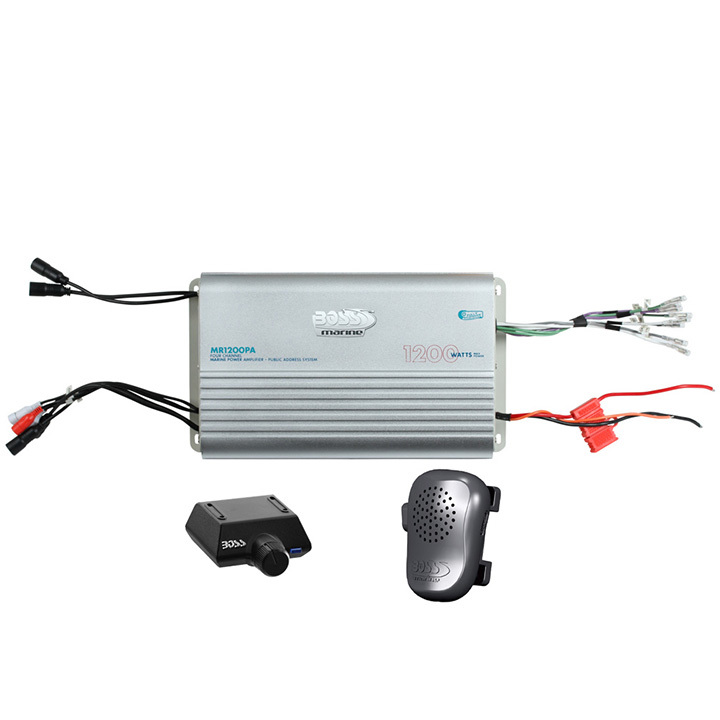 Boss Audio MR1200PA 4 Channel 1200 Watt Marine Amplifier With Built in PA System - Image 2