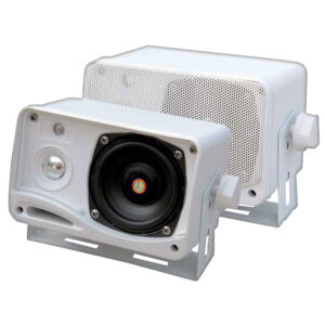 Pyle PLMR24 White Hydra Marine Compact 200 Watt Component Box Waterproof Marine Speakers