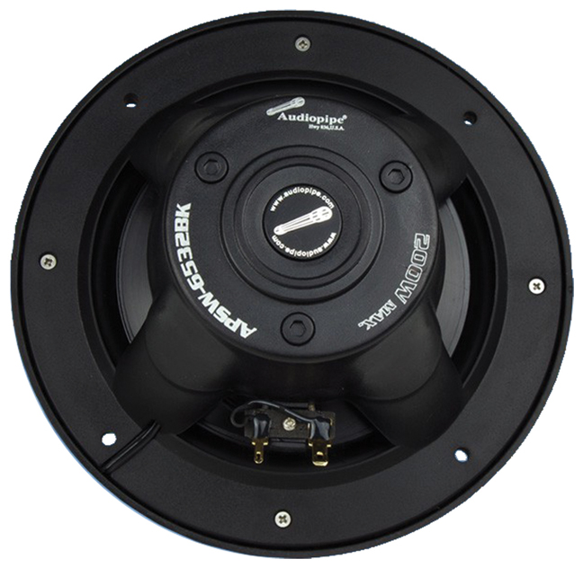 Audiopipe APSW6532BK Black 6.5" 2-Way Coaxial 200 Watt Waterproof Marine Speakers - Image 2