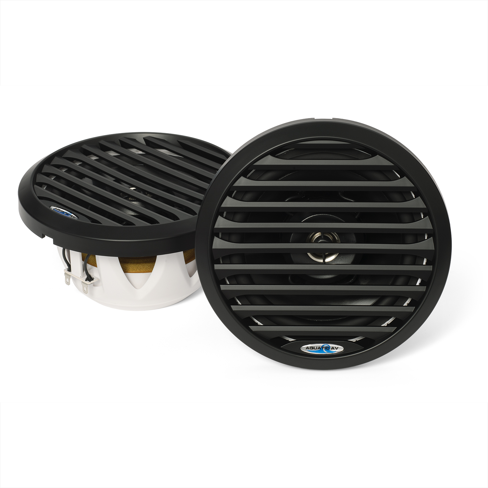 Aquatic AV PR122 Black 6.5" Pro Series 100 Watt Coaxial Waterproof Marine Speakers With LED Accent Lighting - Image 2