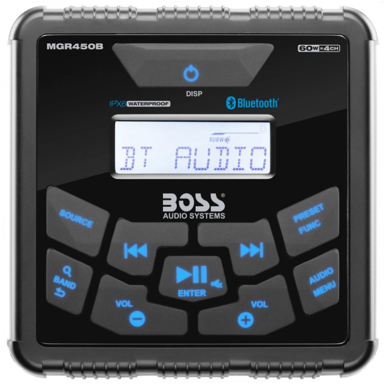 Boss Audio MGR450B AM/FM Radio Receiver USB NOAA Weather Band Bluetooth Gauge Size 240 Watt Waterproof Marine Stereo - Image 2