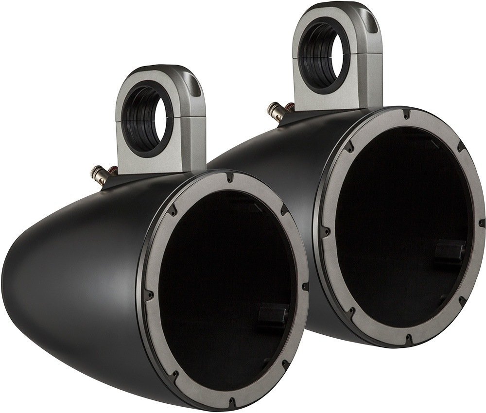 Kicker KM654LCW/KMTES 6.5" Coaxial Waterproof Marine Speakers With LED Accent Lighting And Wakeboard Tower Enclosures - Image 3