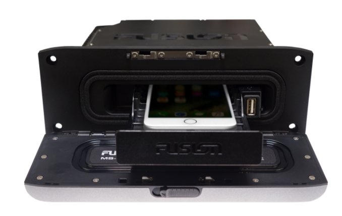 Fusion MS-UD755 AM/FM Radio Receiver USB Bluetooth 4 Zone SiriusXM Ready Color Display Internal Device Dock Waterproof Marine Stereo With Two 7" Waterproof Speakers - Image 4