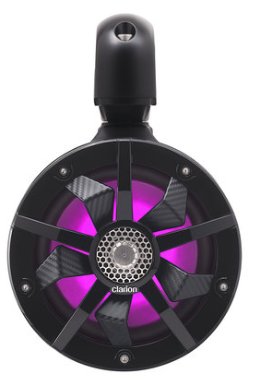 Clarion CM1624TB 6.5" Black 2-Way 200 Watt Wake Tower Marine Speakers With RGB LED Accent Lighting - Image 2