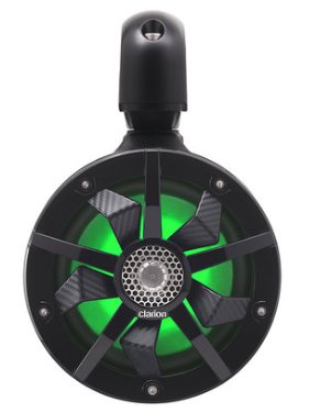 Clarion CM1624TB 6.5" Black 2-Way 200 Watt Wake Tower Marine Speakers With RGB LED Accent Lighting - Image 3