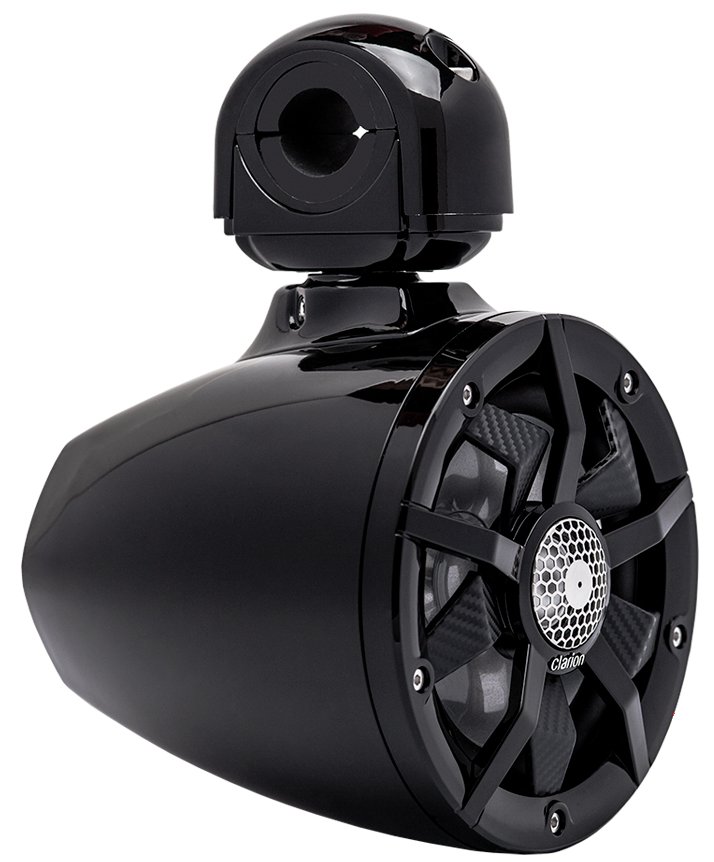 Clarion CM1624TB 6.5" Black 2-Way 200 Watt Wake Tower Marine Speakers With RGB LED Accent Lighting - Image 5
