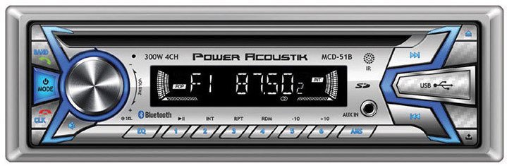 Power Acoustik MCD51B AM/FM Radio Receiver CD Player USB Port Bluetooth Marine Stereo With 4 Waterproof Speakers 5 Channel Amplifier And Subwoofer - Image 5