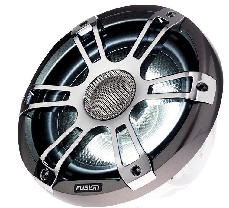 Fusion SG-CL65SPC Silver/Chrome 6.5" Signature Series 230 Watt Waterproof Marine Speakers With LED Accent Lighting - Image 2