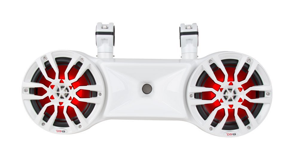 DS18 NXL-82TDW 8" White Double Tower 900 Watt Waterproof Marine Speakers With RGB LED Accent Lighting - Image 2