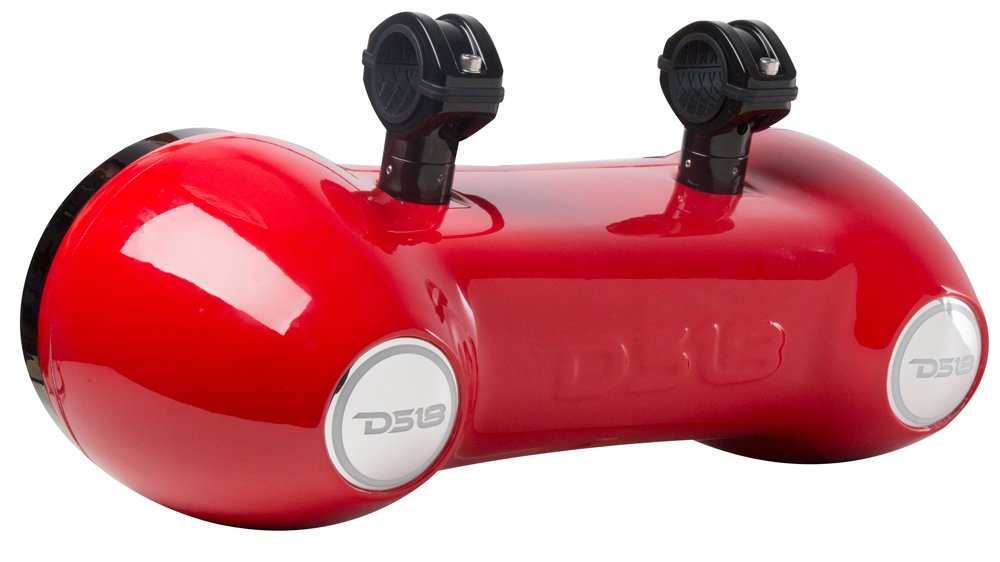 DS18 NXL-62TDR 6.5" Red Double Tower 750 Watt Waterproof Marine Speakers With RGB LED Accent Lighting - Image 3