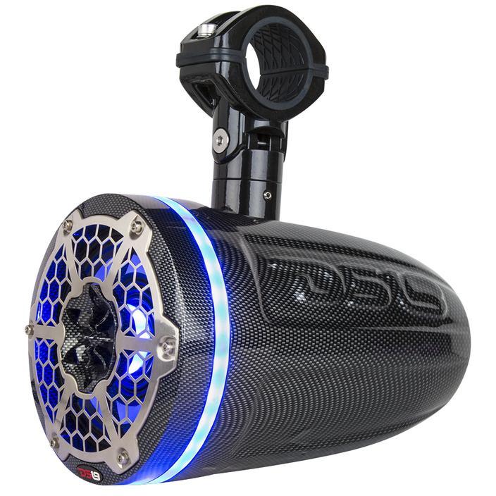DS18 CF8TPBNEO Black 8" 550 Watt Waterproof Wakeboard Tower Marine Speakers With RGB LED Accent Lighting - Image 3