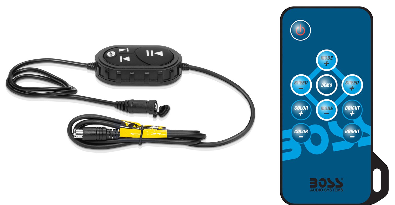 Boss Audio B40RGB 4" Bluetooth 500 Watt Amplified Marine Wake Tower Speakers With RGB LED Accent Lighting - Image 3