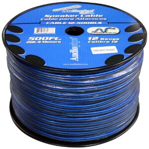 Audiopipe CABLE12BLS500 12 Gauge Flexible Speaker Wire 500 Ft