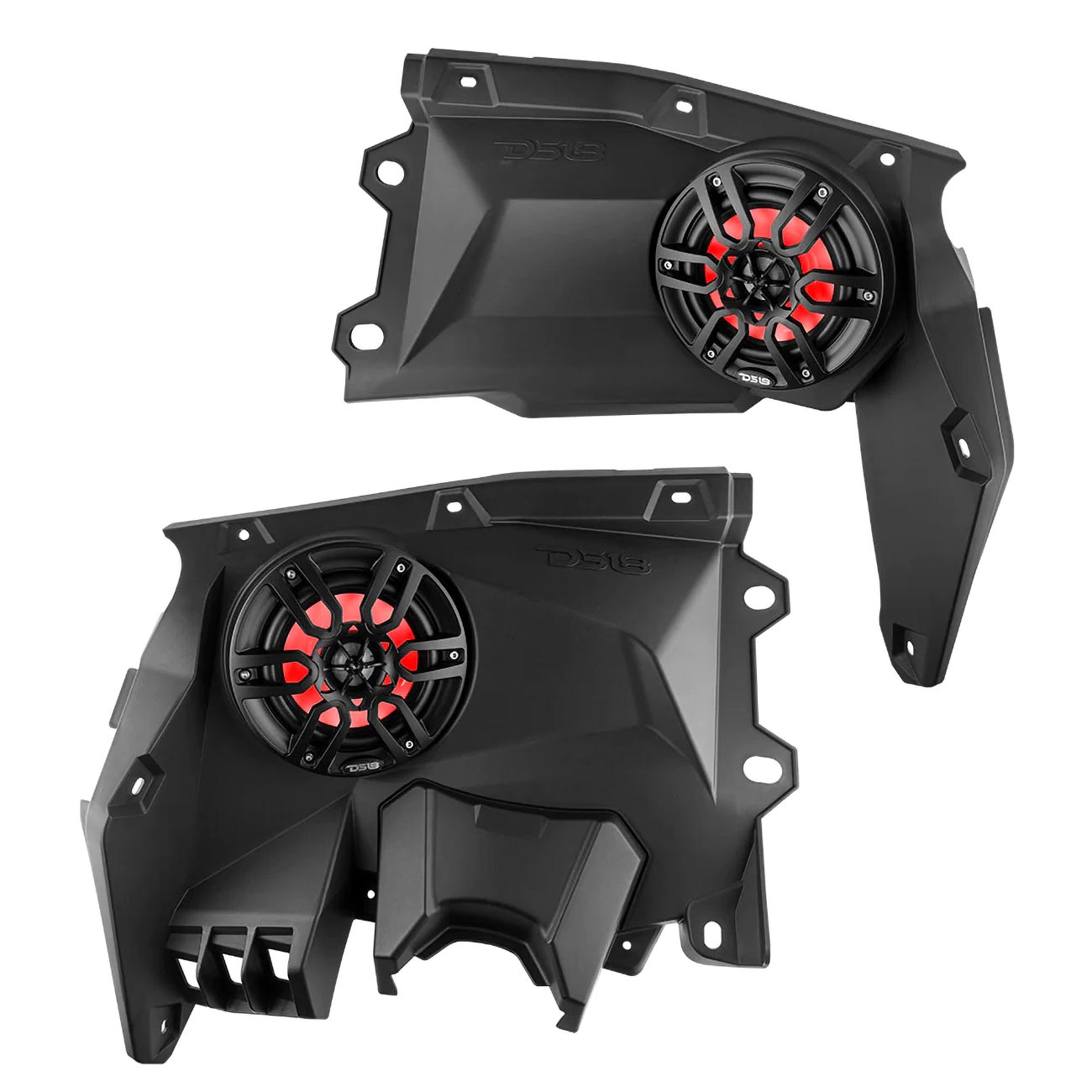DS18 Can-Am Maverick X3 Dash Panel Loaded Enclosures - 6.5" Speaker Panels with LED Illumination