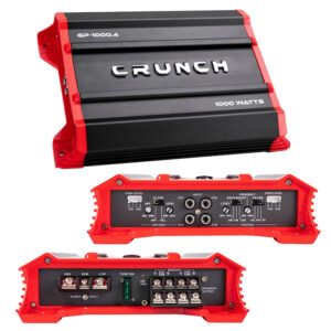 Crunch GP10004 Amplifier Ground Pounder 4 x 125 @ 4 Ohms 4 x 250 @ 2 Ohms 2 x 500 Watts @ 4 Ohms Bridged