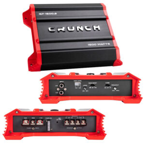 Crunch GP15002 Amplifier Ground Pounder 2 X 325 @ 4 Ohms 2 X 750 @ 2 Ohms 1 X 1500 Watts @ 4 Ohms Bridged