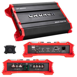 Crunch GP25001 Amplifier Ground Pounder 1 x 1250 @ 4 Ohms 1 x 2500 @ 2 Ohms N/A @ 1 Ohms Class A/B