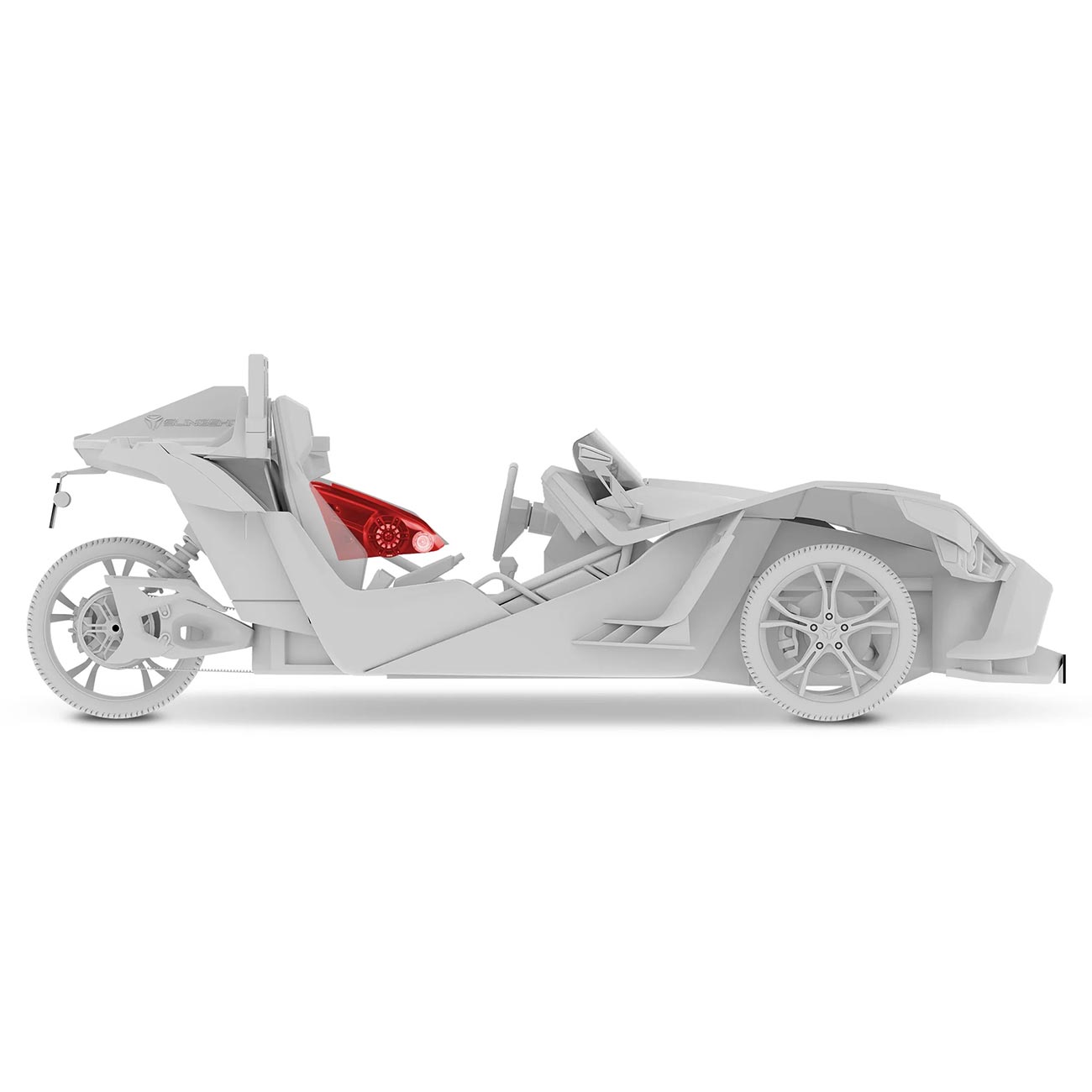 DS18 Polaris Slingshot Arm Rest Empty Enclosure for (2) 6.5" Speakers & (2) 3.78" Tweeters (Pair) - Image 2
