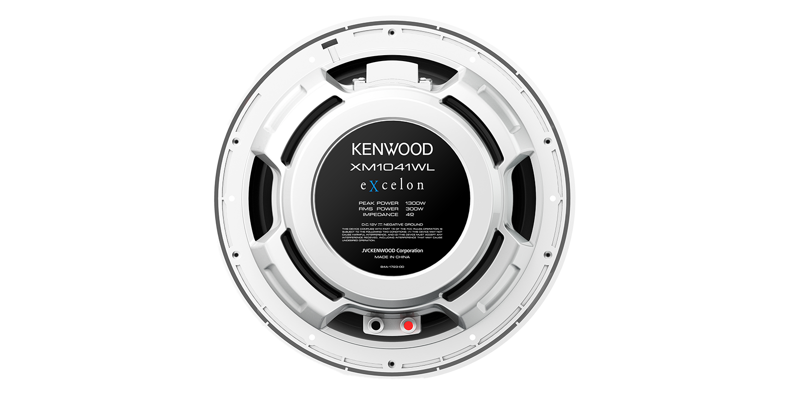 Kenwood XM1041WL 10" White 1300 Watt Waterproof Marine Subwoofer with LED Lighting - Image 3