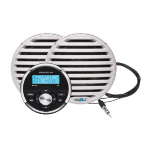 Aquatic AV GP1 Gauge Stereo & Economy 6.5″ Speakers – White (Pair)