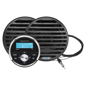 Aquatic AV GP1 Gauge Stereo & Economy 6.5″ Speakers – Black (Pair)