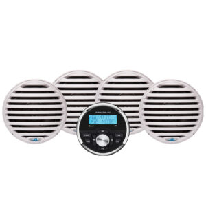 Aquatic AV Economy Gauge Stereo/Speakers Kit – White